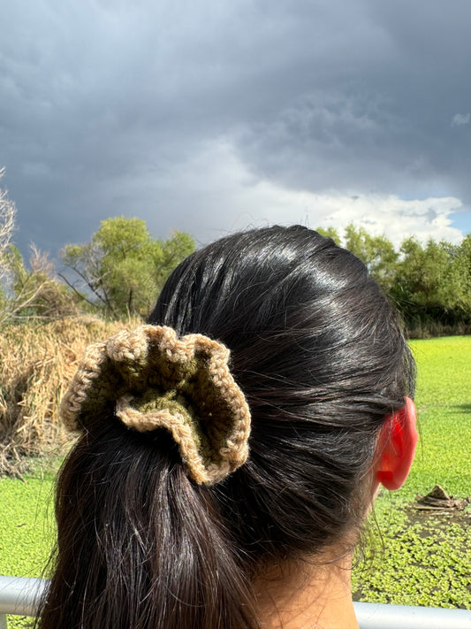 Small Handmade Crochet Scrunchie