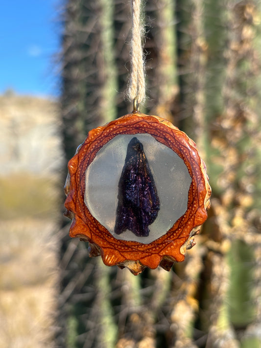 Pinecone Pendant ~ Peacock Pyrite