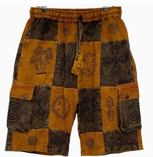 Multi Pattern Patchwork Shorts