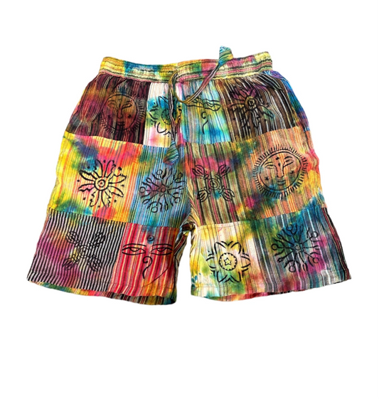 Tie Dye Patchwork Shorts
