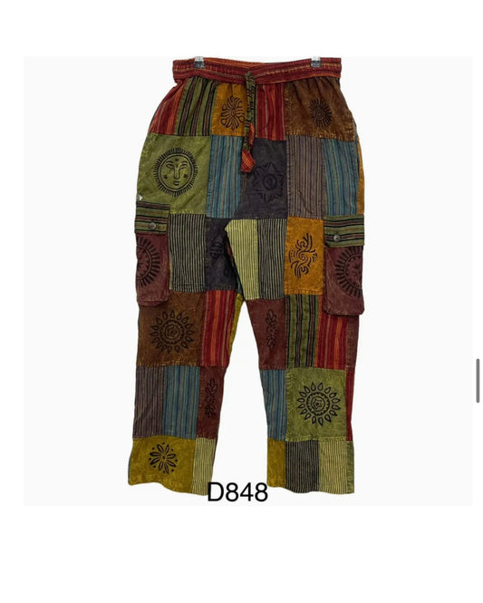 Patchwork Cargo Box Trousers