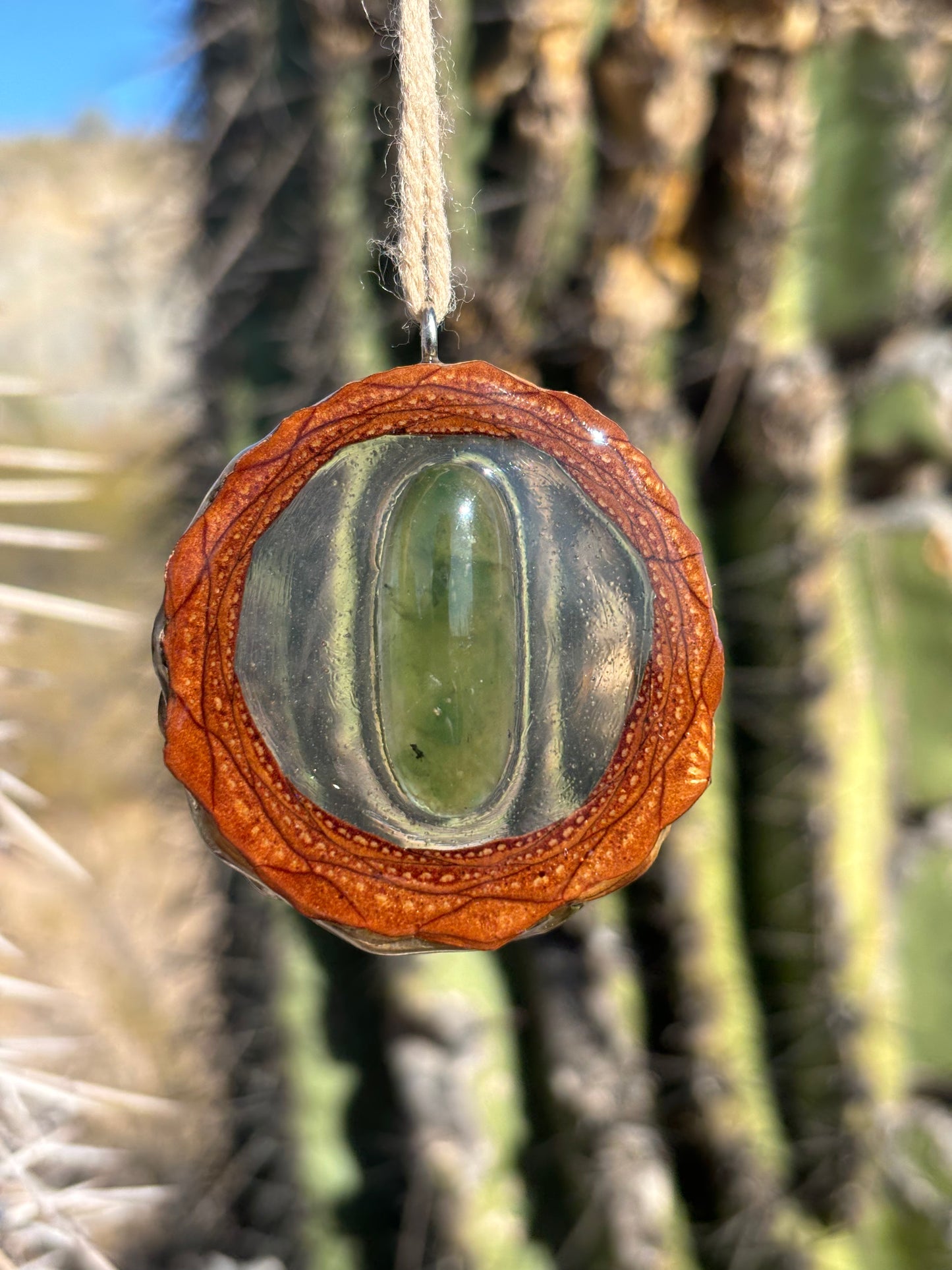 Pinecone Pendant ~ Prehnite