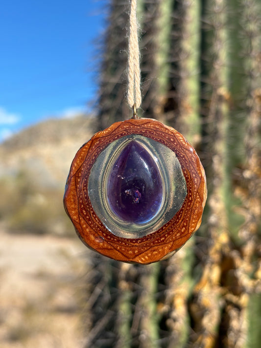 Pinecone Pendant ~ Amethyst #1