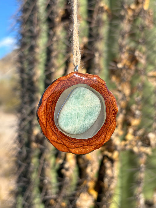 Pinecone Pendant ~ Larimar