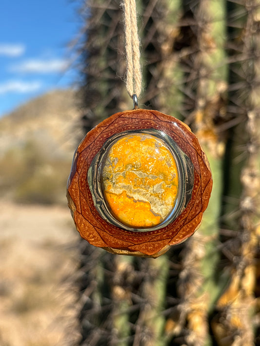Pinecone Pendant ~ Bumblebee Jasper