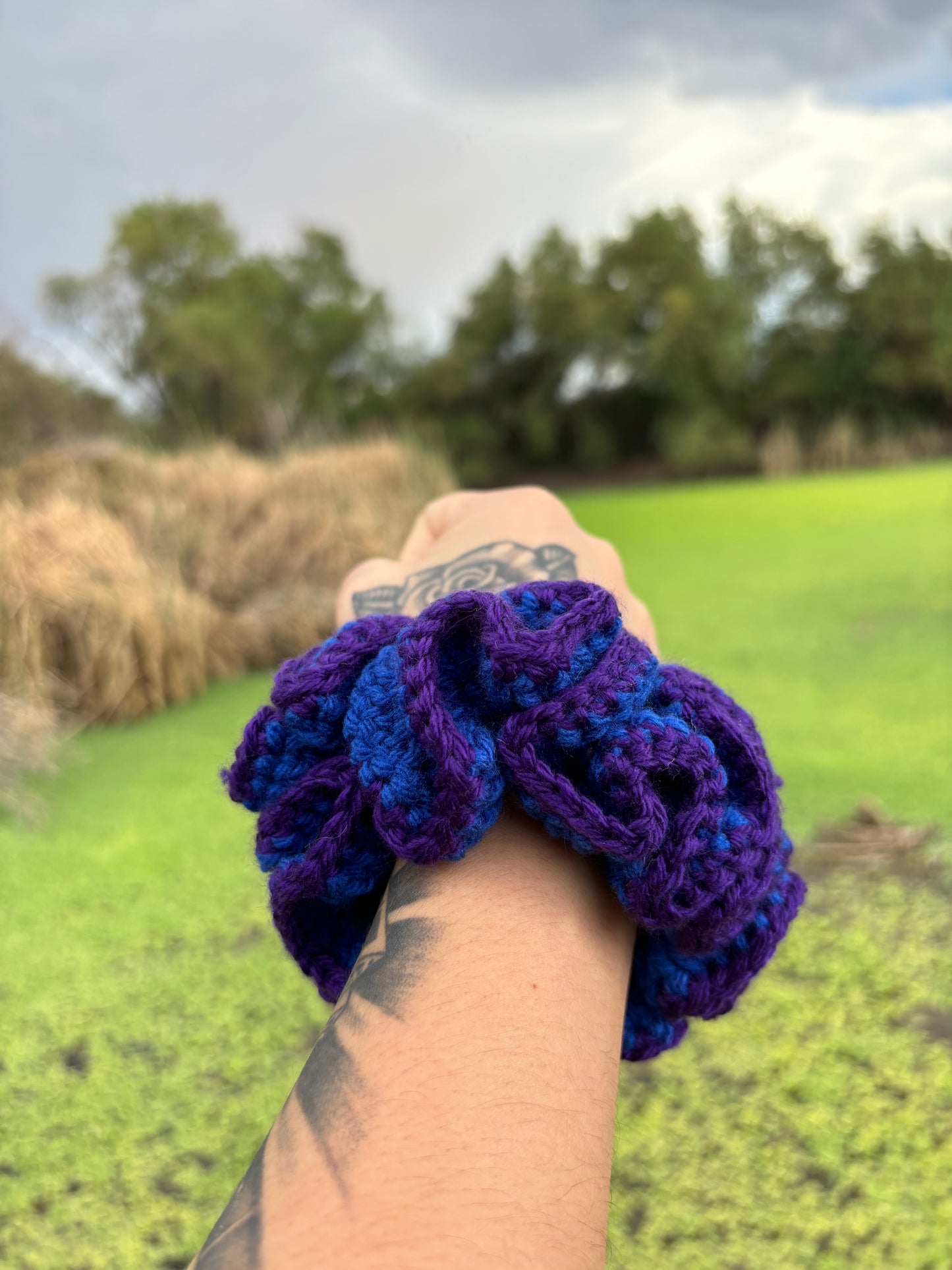 Large Handmade Crochet Scrunchie